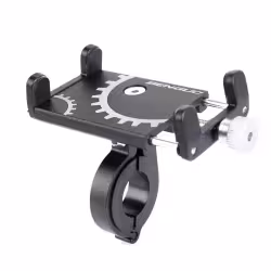 Держатель для смартфона, 3"-6", алюминиевый, на руль (черный) (BENGUO087)