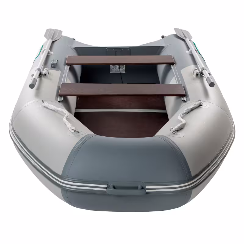 Надувная лодка ПВХ Gladiator A280TK, пайол фанерный, светло-серый/темно-серый