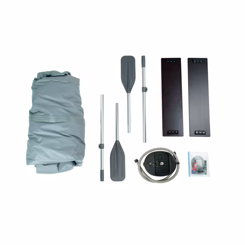 Надувная лодка ПВХ Gladiator A280TK, пайол фанерный, светло-серый/темно-серый