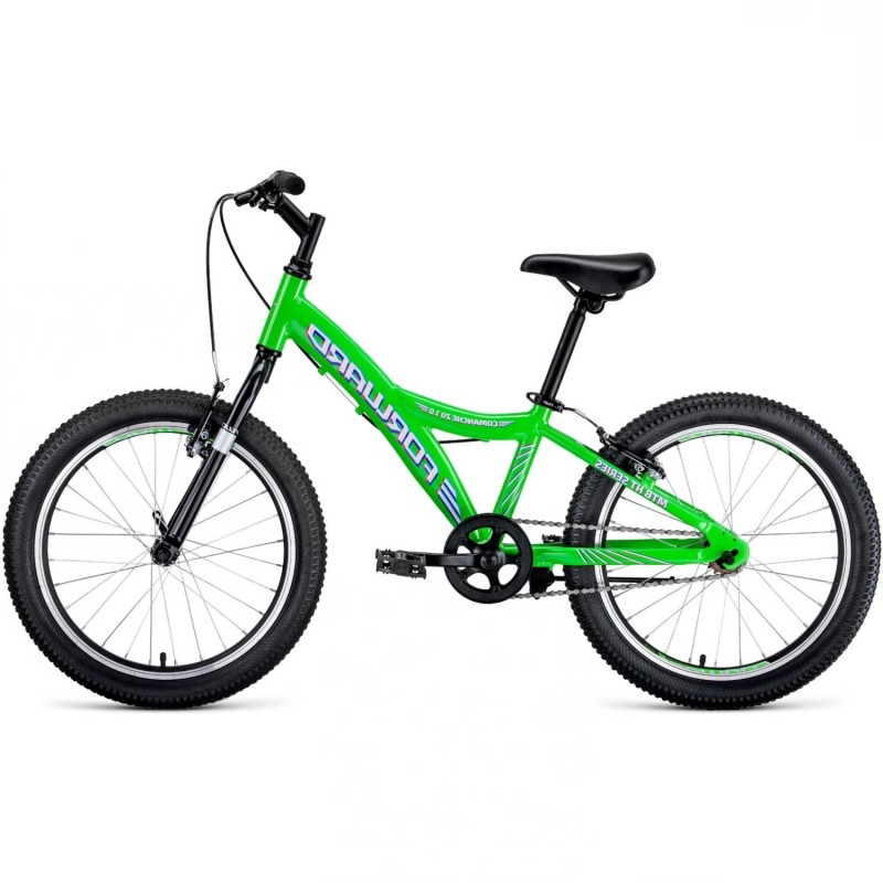 Велосипед Forward Comanche 20 1.0, рост 10.5, зеленый/белый