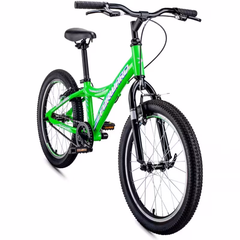 Велосипед Forward Comanche 20 1.0, рост 10.5, зеленый/белый