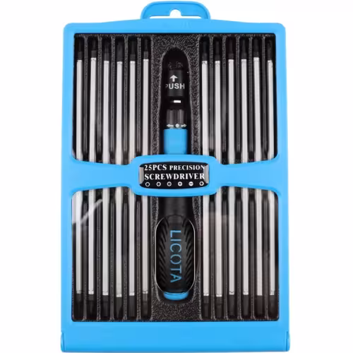 Набор отверток для точных работ HEX, PH, PZ, SL, T Licota ASD-168K01, 12 предметов