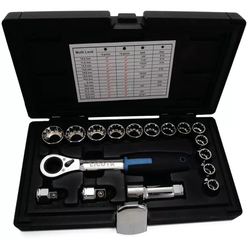 Набор головок Licota ALK-1006P, 17 предметов