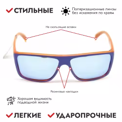 Очки Rapala Urban UVG-282A, синий, оранжевый/голубой