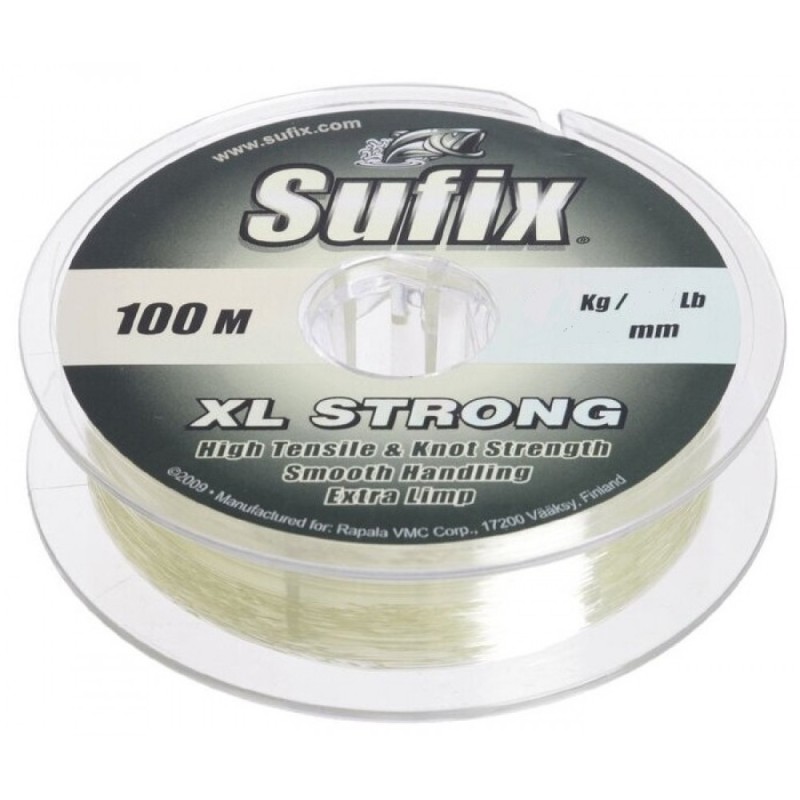 Леска монофильная Sufix XL Strong x10, 0.16 мм, 2.2 кг, 100 м