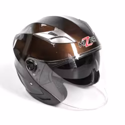 Мотошлем Hizer B208 Grey, коричневый, размер L
