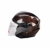 Мотошлем Hizer B208 Grey, коричневый, размер L