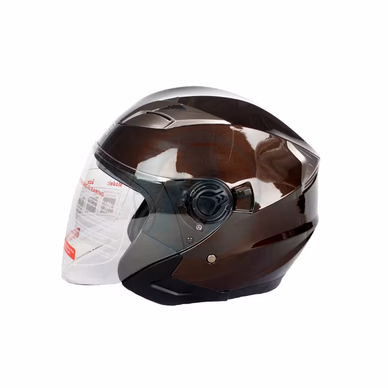 Мотошлем Hizer B208 Grey, коричневый, размер L