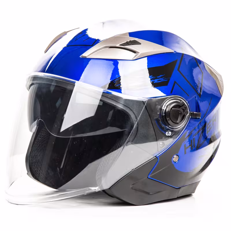 Мотошлем Hizer B208, синий/черный, размер L