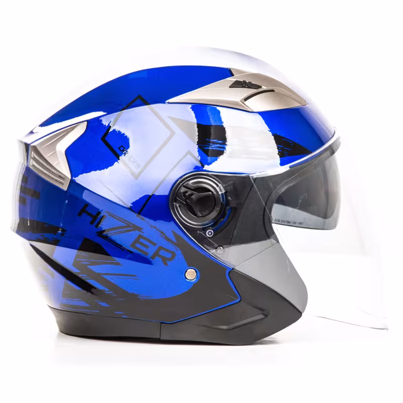 Мотошлем Hizer B208, синий/черный, размер L