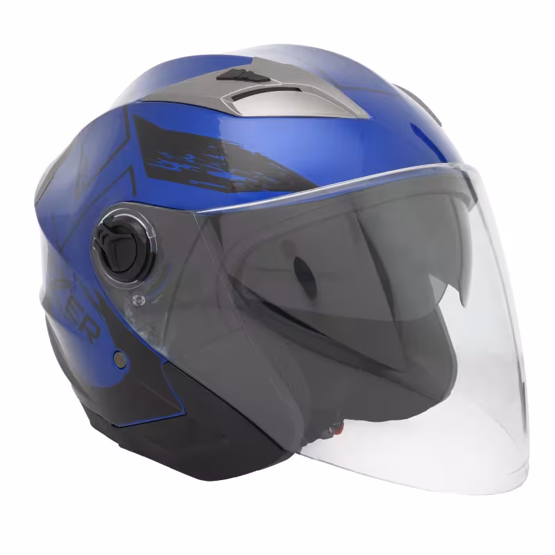 Мотошлем Hizer B208, синий/черный, размер М