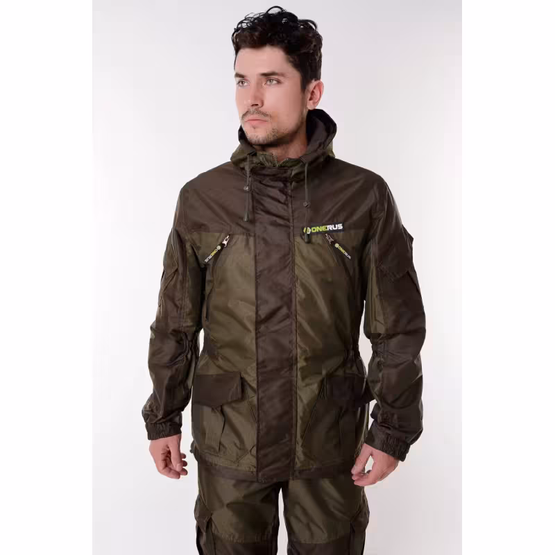 Костюм мужской OneRus Горный -5, ткань Таслан, темный хаки, размер 48-50 (M), 182-188 см