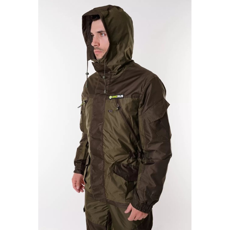 Костюм мужской OneRus Горный -5, ткань Таслан, темный хаки, размер 48-50 (M), 182-188 см