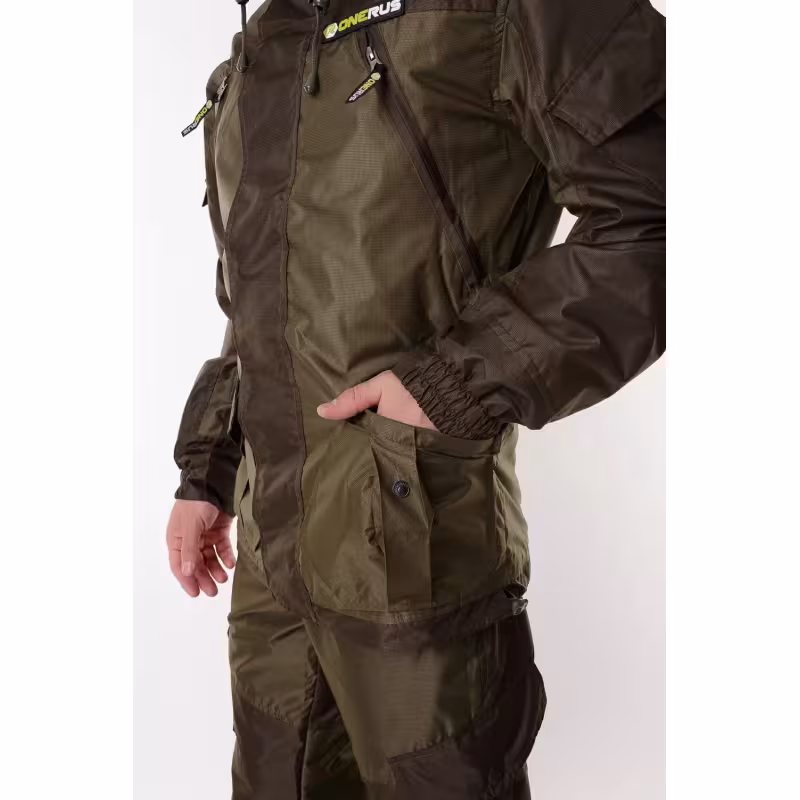 Костюм мужской OneRus Горный -5, ткань Таслан, темный хаки, размер 52-54 (L), 182-188 см