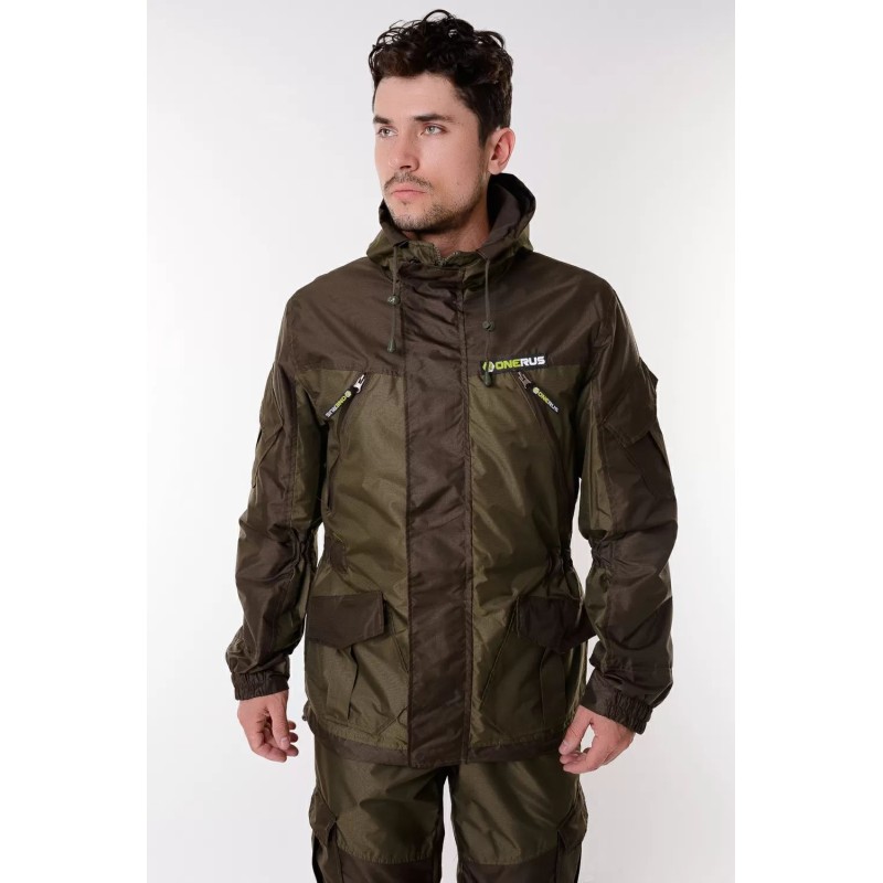 Костюм мужской OneRus Горный -5, ткань Таслан, темный хаки, размер 52-54 (L), 182-188 см