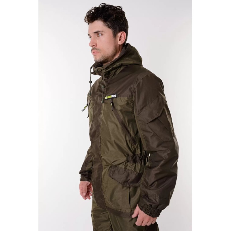 Костюм мужской OneRus Горный -5, ткань Таслан, темный хаки, размер 52-54 (L), 182-188 см