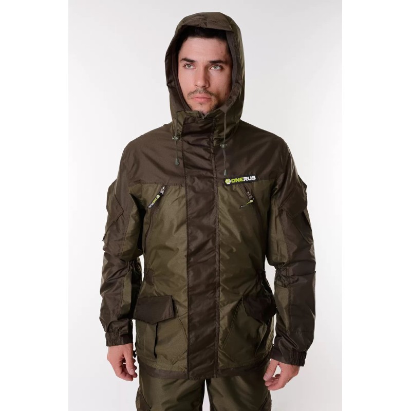 Костюм мужской OneRus Горный -5, ткань Таслан, темный хаки, размер 52-54 (L), 182-188 см
