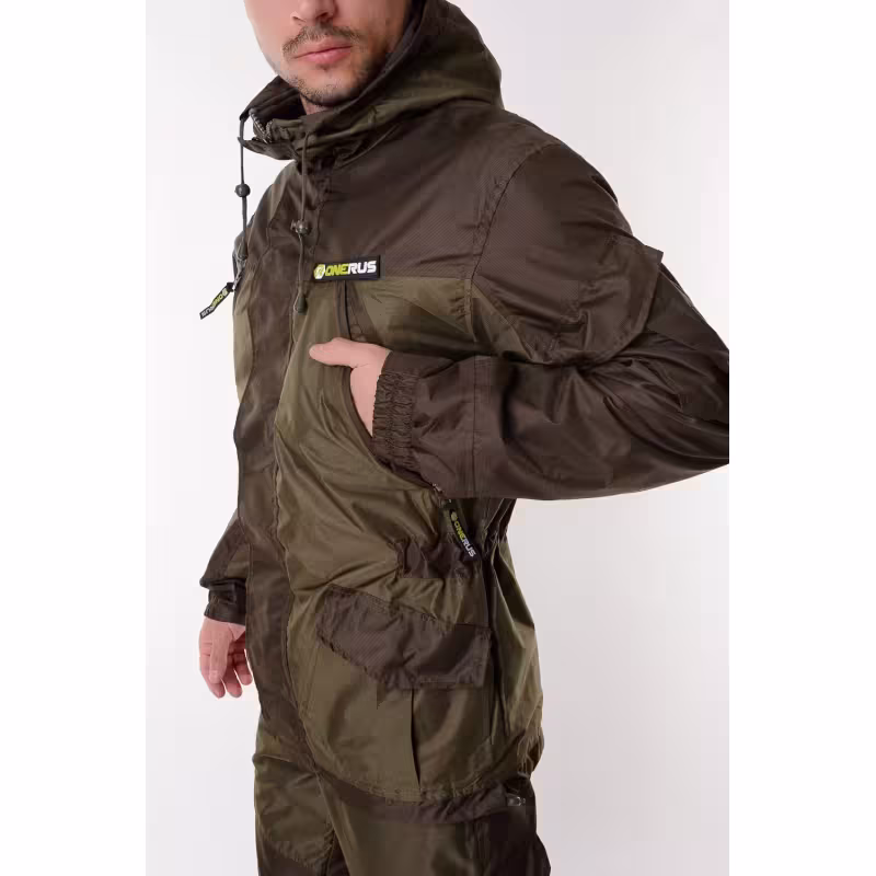 Костюм мужской OneRus Горный -5, ткань Таслан, темный хаки, размер 52-54 (L), 182-188 см
