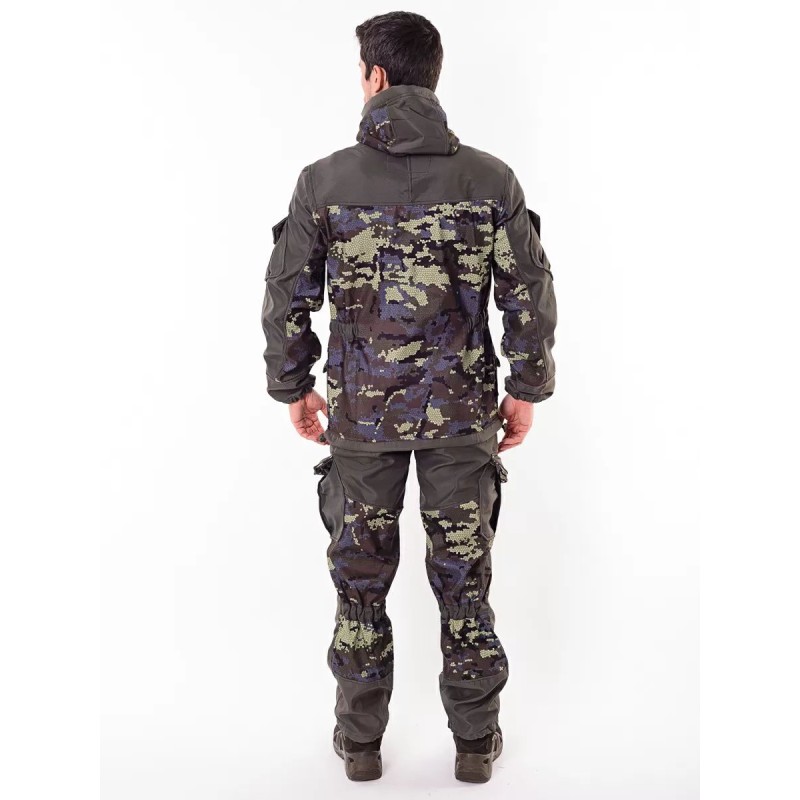 Костюм мужской OneRus Горный -5, ткань Полофлис, зеленый камуфляж, размер 52-54 (L), 170-176 см