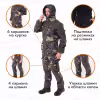 Костюм мужской OneRus Горный -5, ткань Полофлис, зеленый камуфляж, размер 52-54 (L), 170-176 см