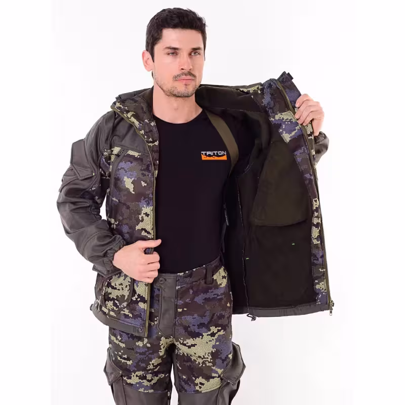 Костюм мужской OneRus Горный -5, ткань Полофлис, зеленый камуфляж, размер 56-58 (XL), 182-188 см