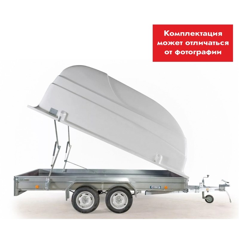 Прицеп бортовой двухосный Вектор ЛАВ 81013Е с крышкой, высокий борт