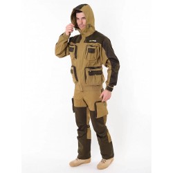 Костюм мужской OneRus Спецназ, ткань Палатка, хаки/коричневый, размер 52-54 (L), 170-176 см
