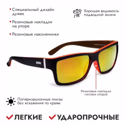 Очки поляризационные Rapala Urban UVG-287A, черный/желтый