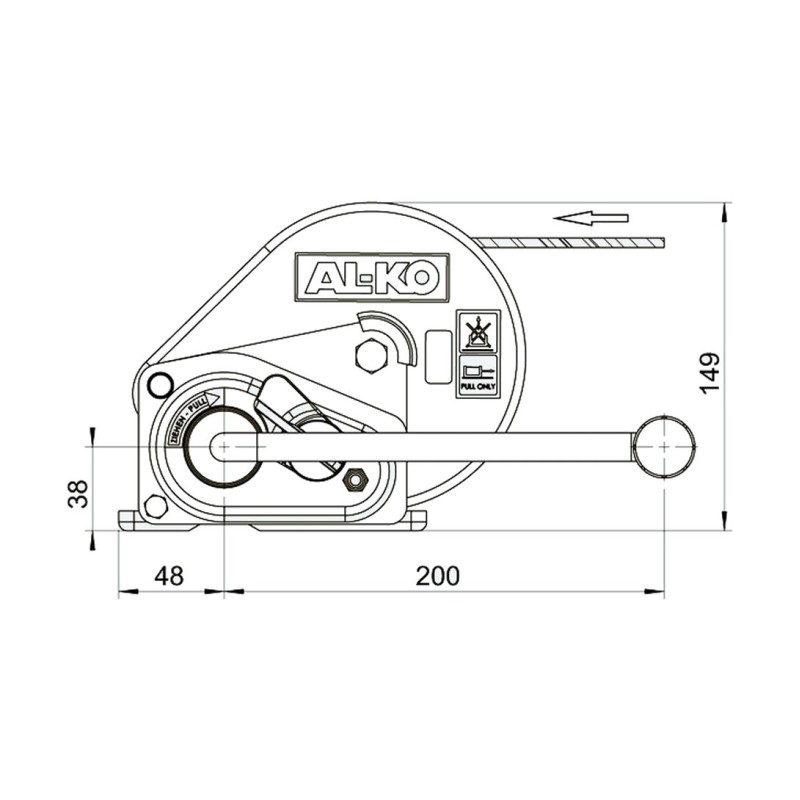 Лебедка Al-Ko Basic 1225300, 450 кг