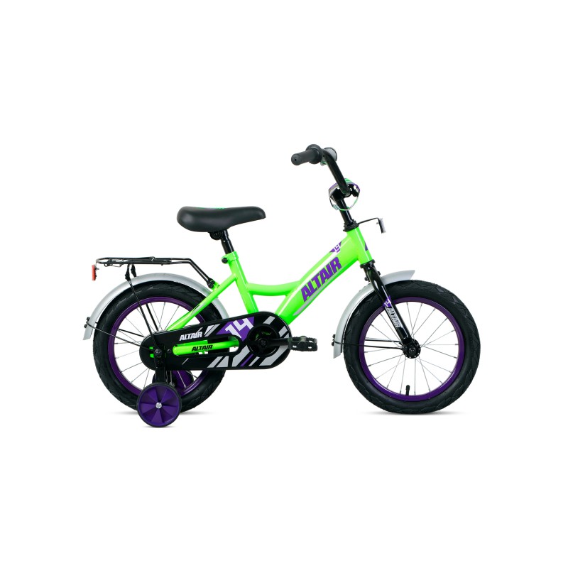 Велосипед ALTAIR KIDS 14" (ярк.зеленый/фиолетовый)