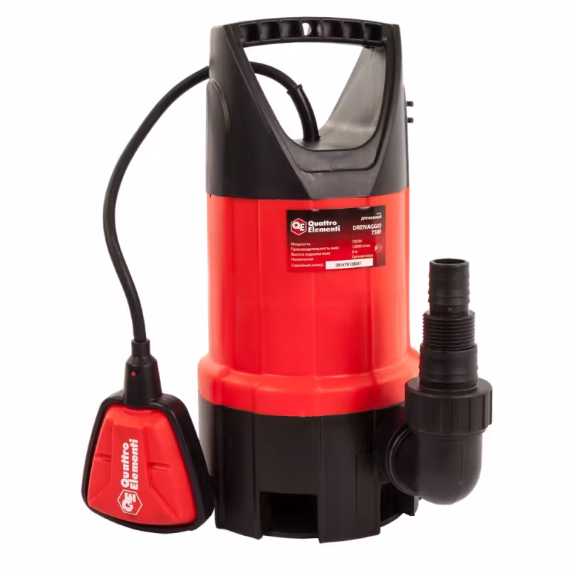 Насос дренажный Quattro Elementi Drenaggio 750F