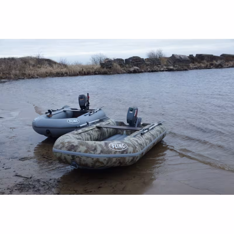 Надувная лодка ПВХ Flinc FT320A, НДНД, серый