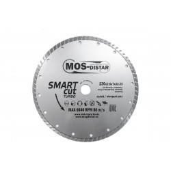 Диск алмазный турбированный Mos-Distar Turbo Smart Cut SC7MD23022, 230х2,6х7х22,2 мм