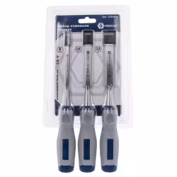 Набор плоских стамесок Кобальт 245-664, 8, 16, 22 мм