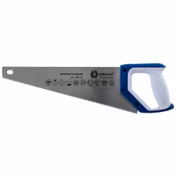 Ножовка по дереву 400 мм, 7 TPI, закаленный зуб, 3D-заточка, двухкомпонентная рукоятка КОБАЛЬТ