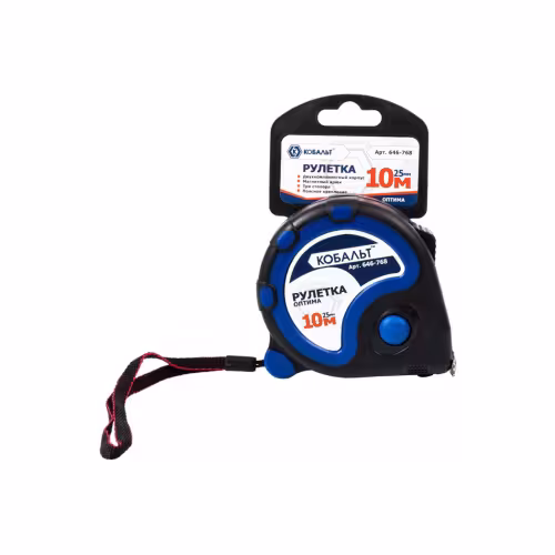 Рулетка строительная Кобальт Оптима 646-768, 10 м x 25 мм