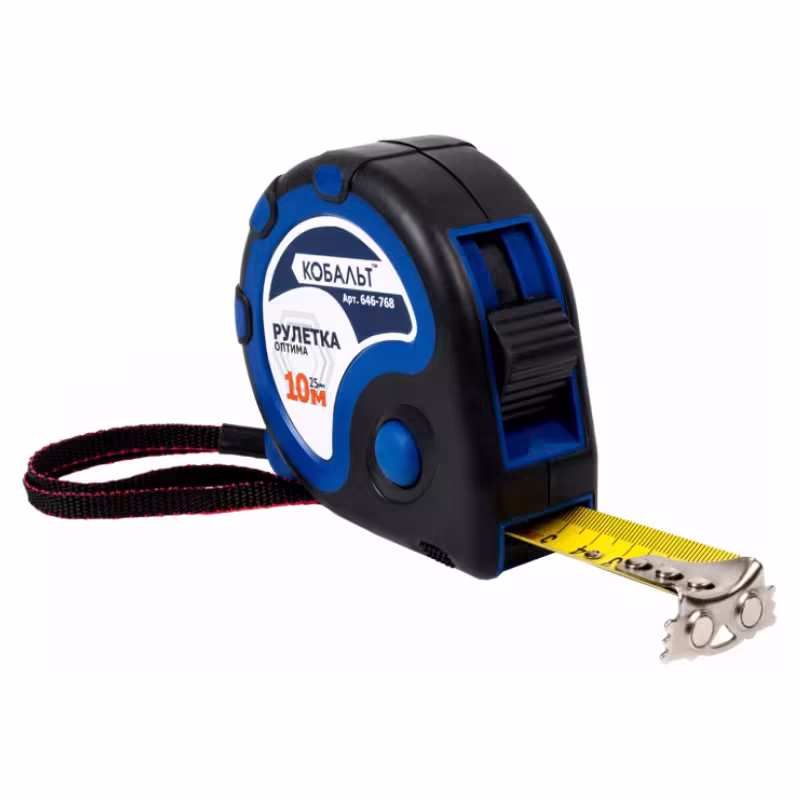 Рулетка строительная Кобальт Оптима 646-768, 10 м x 25 мм