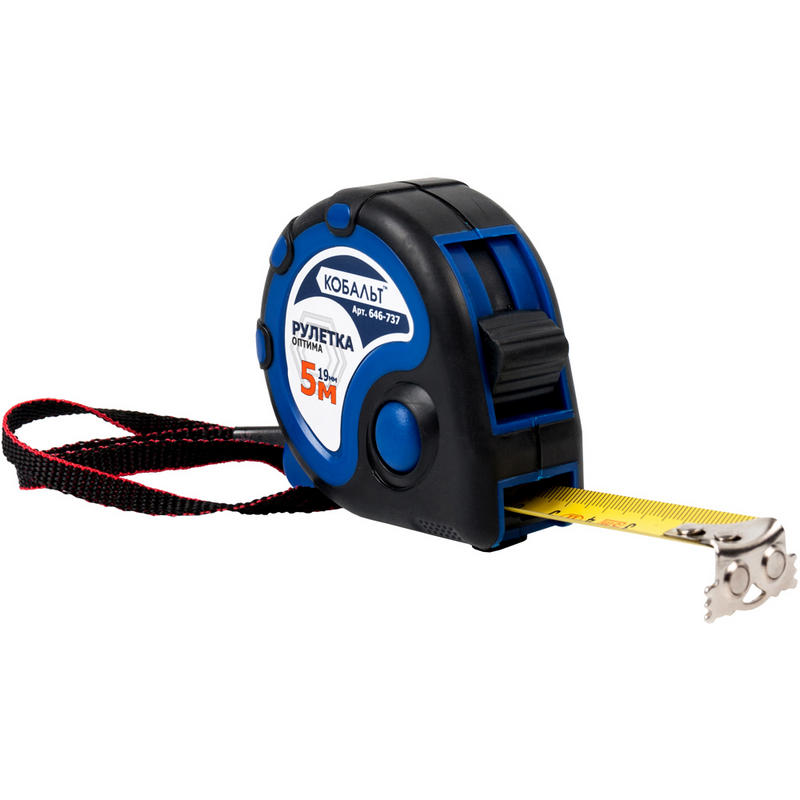 Рулетка строительная Кобальт Оптима 646-737, 5 м х 19 мм