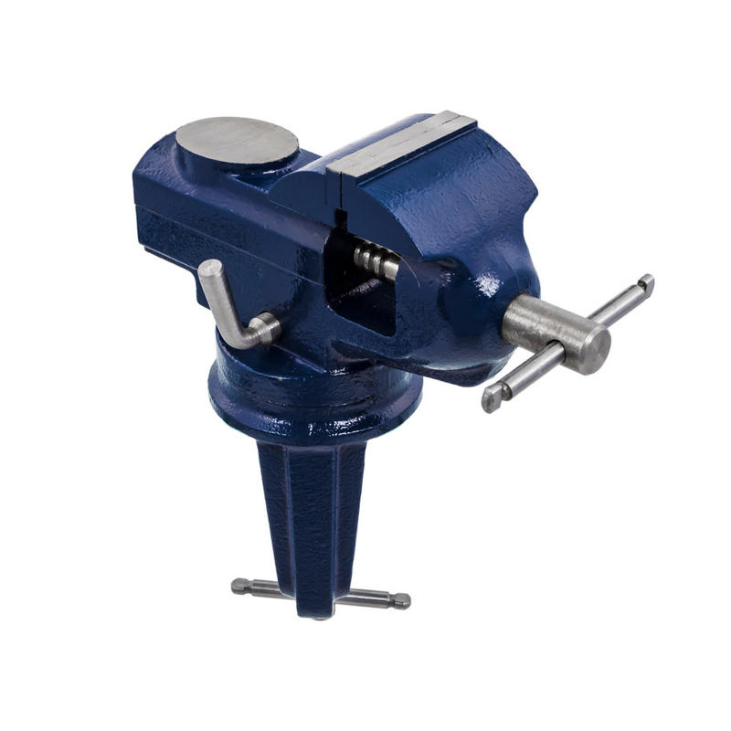 Тиски 50 мм слесарные настольные, ширина губок  захват 60 мм, 2.2 кг, наковальня, коробка КОБАЛЬТ