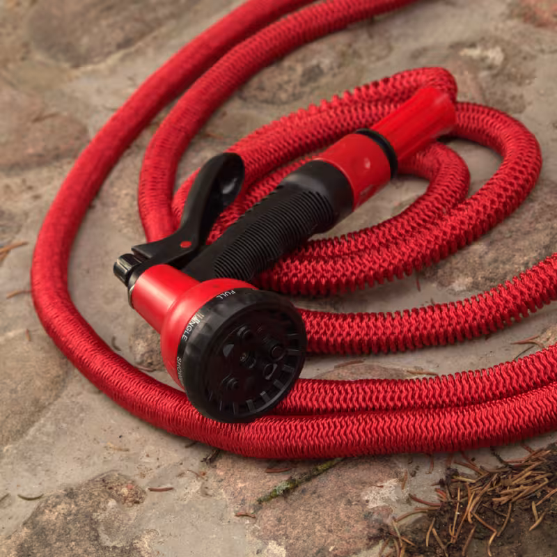 Шланг растягивающийся с пистолетом Quattro Elementi Премиум, 15 м