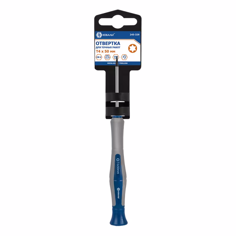 Отвертка Torx для точных работ T4х50 мм Кобальт CR-V Ultra Grip 245-329