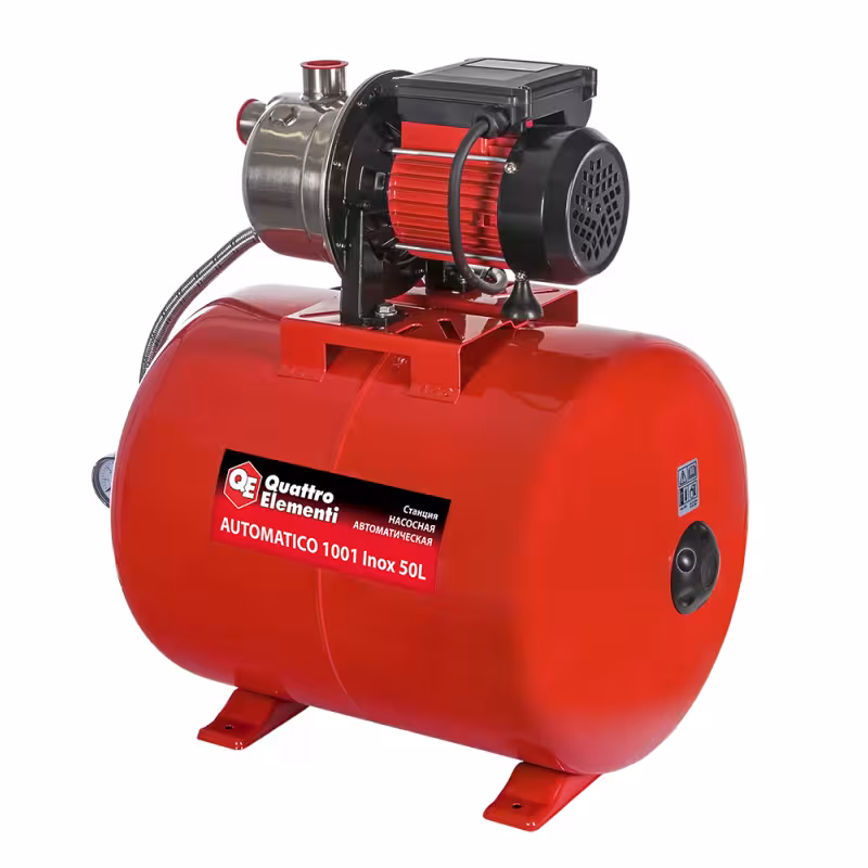 Насосная станция Quattro Elementi Automatico 1001 INOX 50L
