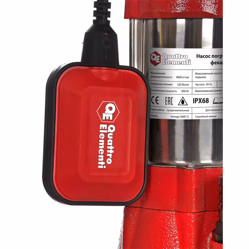 Насос фекальный Quattro Elementi Sewage 300F Ci