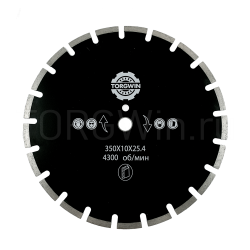 Диск алмазный сегментный Torgwin 106AG-TG35025AC, 350х10х25,4 мм 