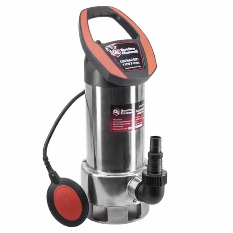 Насос дренажный Quattro Elementi Drenaggio 1100F INOX