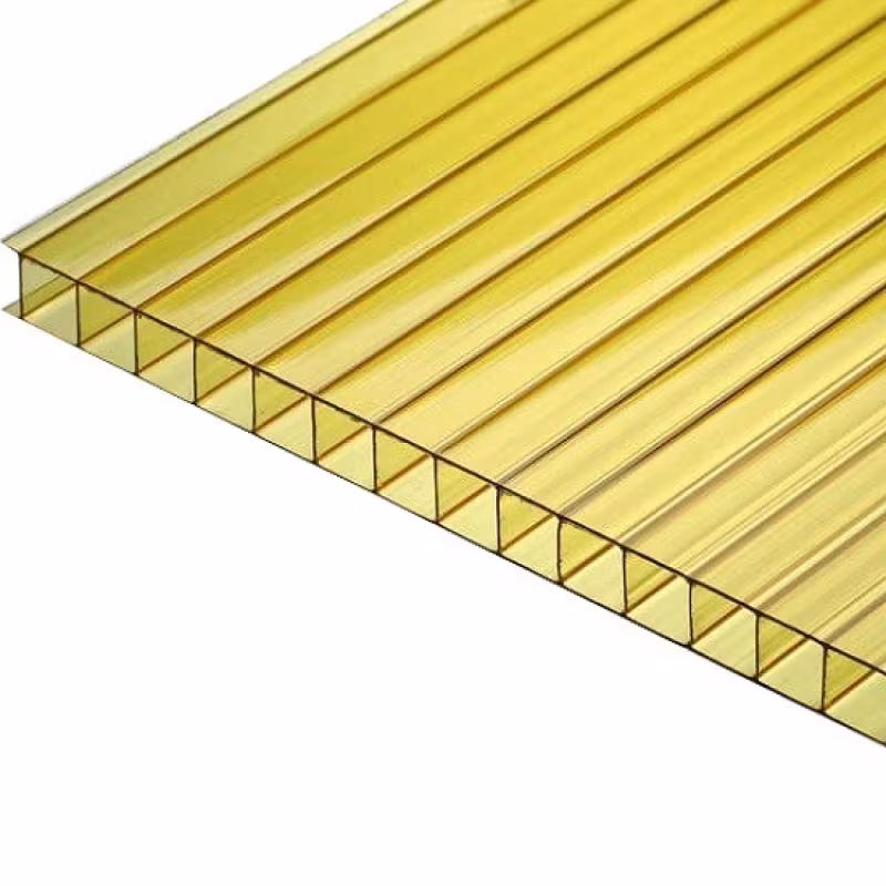Поликарбонат сотовый Стандарт, 8х2100x6000 мм, желтый
