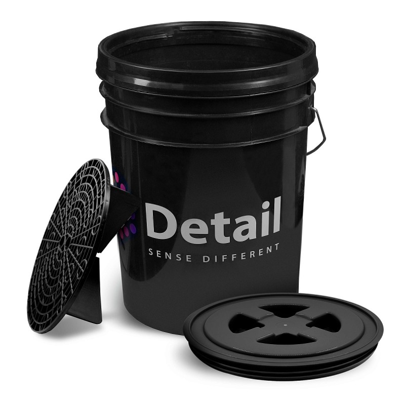 Ведро с крышкой и фильтром Detail DT-0222, 20 л, черный