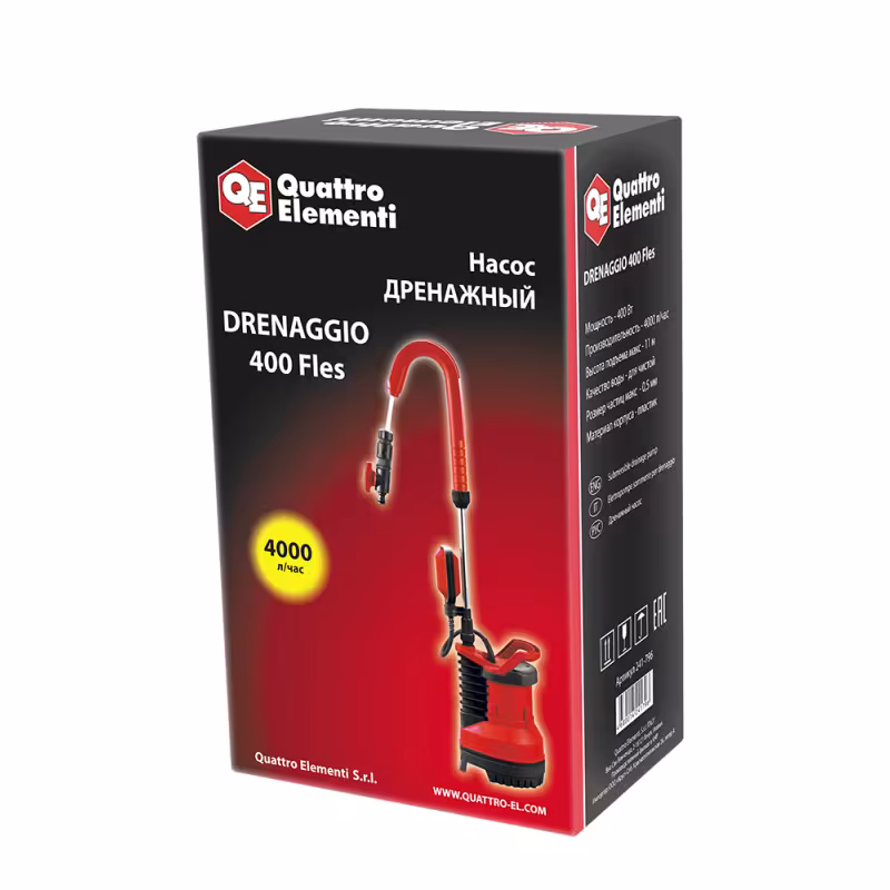 Насос бочковой Quattro Elementi Drenaggio 400 Fles