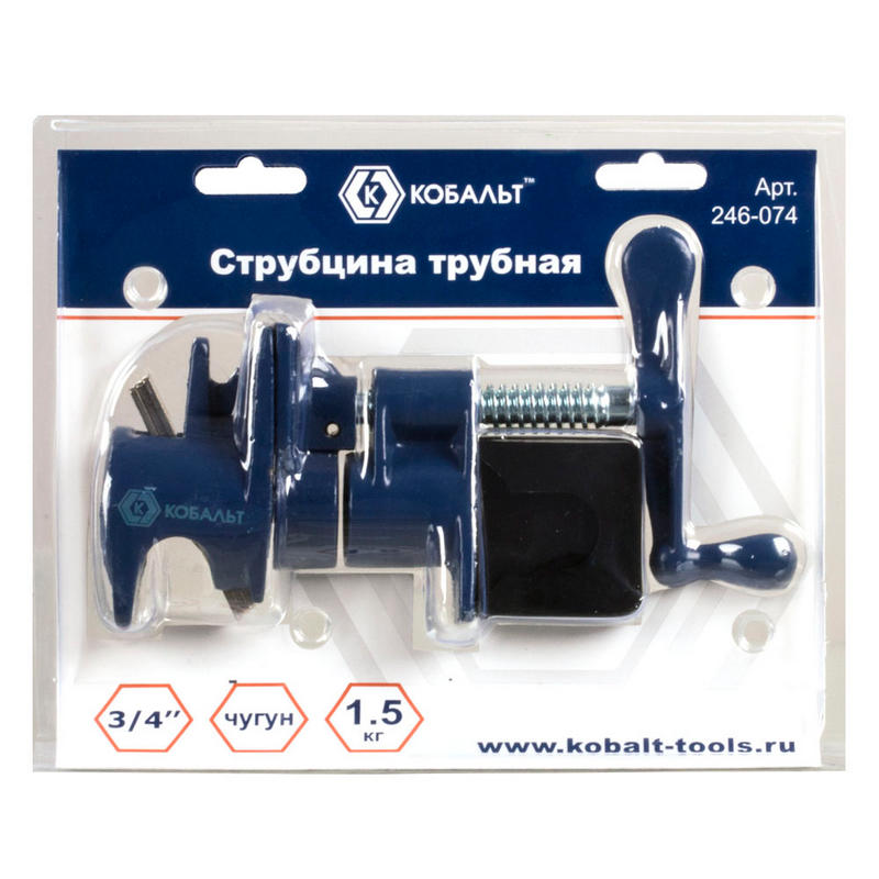 Струбцина трубная 3/4" Кобальт 246-074