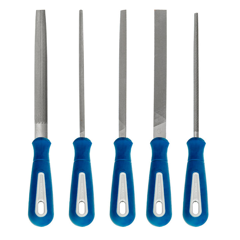 Набор напильников 5шт ( 200мм Плоский,трехгр,кругл,квадр, полукруг) Кобальт